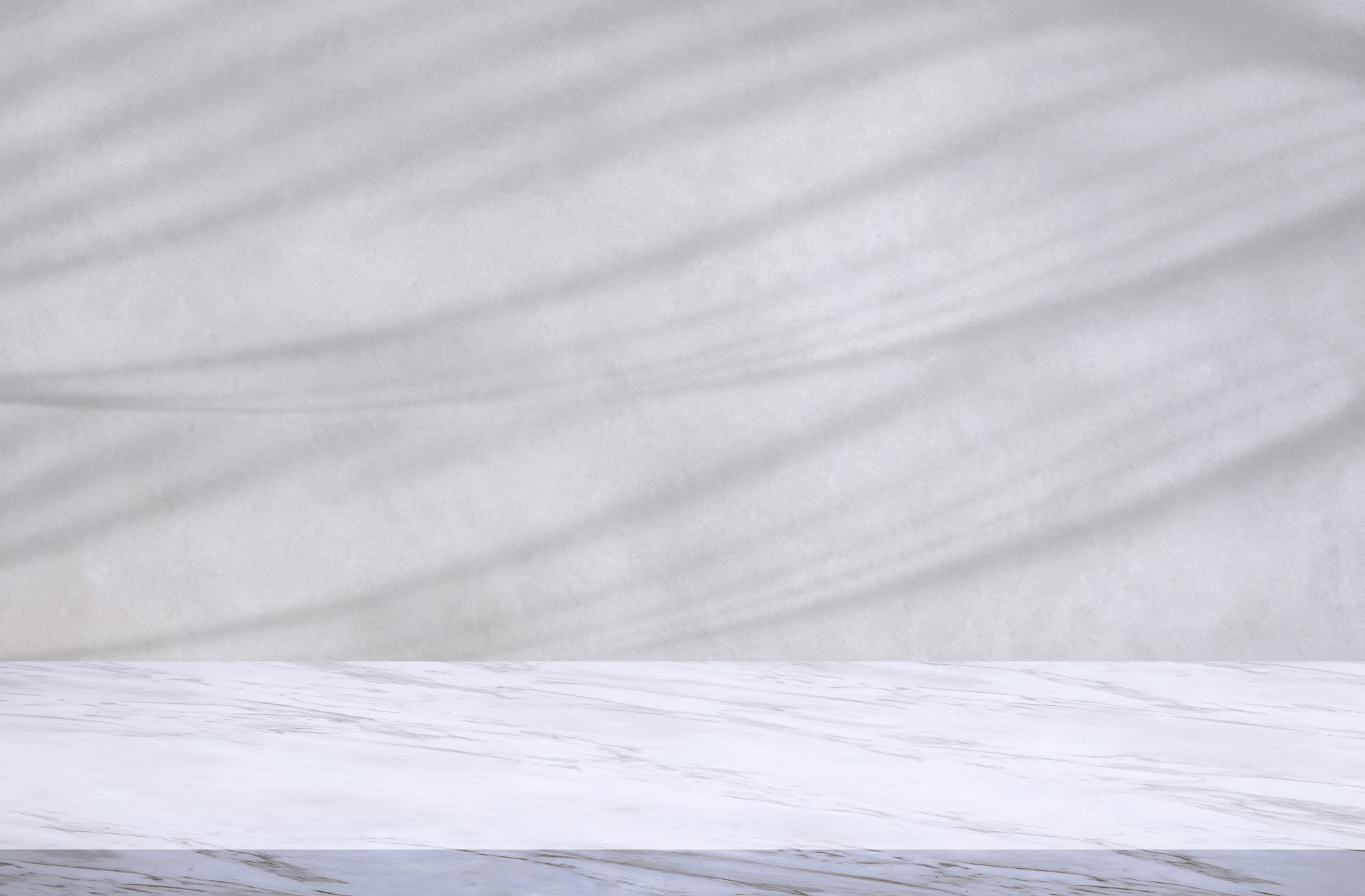 A clean white marble countertop