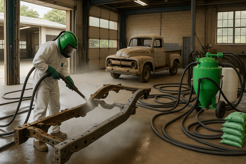 automotive dustless blasting services Massachusetts